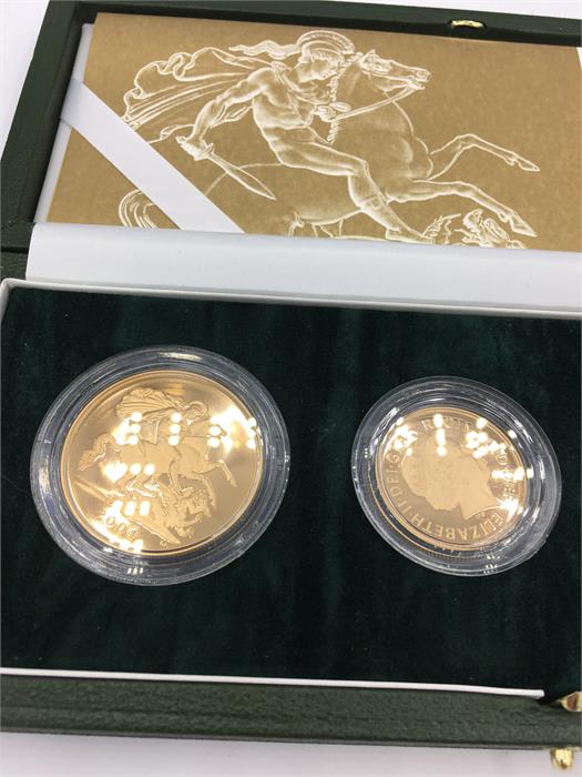 A 2004 gold proof coin set in 22ct, half sovereign, sovereign, double sovereign and five pound coin - Image 2 of 3