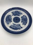 An 18th Century Chinese blue and white plate