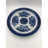 An 18th Century Chinese blue and white plate