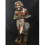 A Bronze of Bacchus signed L.Duchet