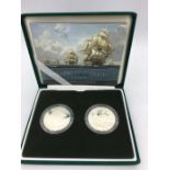 A 200th Anniversary silver proof coin set of Nelson-Trafalgar