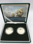 A 200th Anniversary silver proof coin set of Nelson-Trafalgar