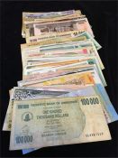 100 mixed condition world bank notes 1923-2017
