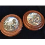 Two Framed pot lids