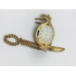 A Citron pocket watch on Albert chain