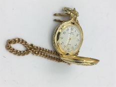 A Citron pocket watch on Albert chain