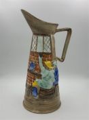 A Hand painted cottage jug by Radford of England