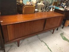 A Mid century Danish sideboard from Peter Jones of London with original bill of sale. 210cm x 52cm x