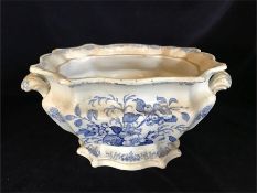 A Blue and white china by WFSF co Apple Blossom soup tureen