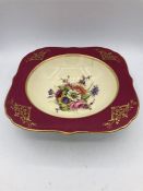 A Maple English china bowl with ldecoration and gold detail by Freeman