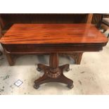 A Mahogany card table