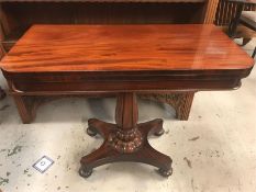 A Mahogany card table