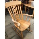 A Pine rocking chair
