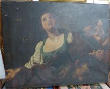 An unsigned oil on canvas 19th Century