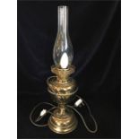 A Brass oil lamp conversion