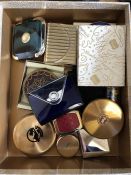 A selection of ladies compacts, mirrors and other items