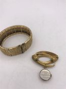 Two pieces of rolled gold jewellery