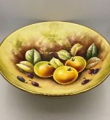 A Coalport hand painted bowl by Bruce Higham.