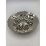 A hallmarked silver dish by Mappin and Webb