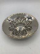 A hallmarked silver dish by Mappin and Webb