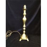 A brass lamp base