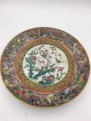 A 19th Century Chinese plate with bird decoration