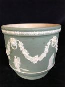 Wedgwood Jasperware vase in green