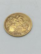 A Gold sovereign 1909.