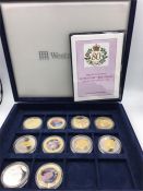 Royal Mint Queen's 80th Birthday silver coin collection