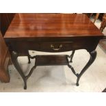 A Mahogany card table with drawer