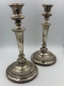 A Pair of quality silver plated candlesticks