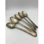 Five silver Gibson & Co Ltd silver spoons