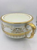 A Goode & Co Mintons Chamber pot with gold detail.