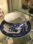 A Chinese Blue and white cup and saucer