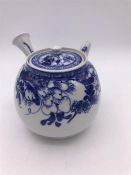 Blue and White 20th Century Chinese teapot