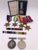 A medal group awarded to W A Cleghorn MX 47130 CEA HMS Vernon 1939-45 War Medal, Long Service and