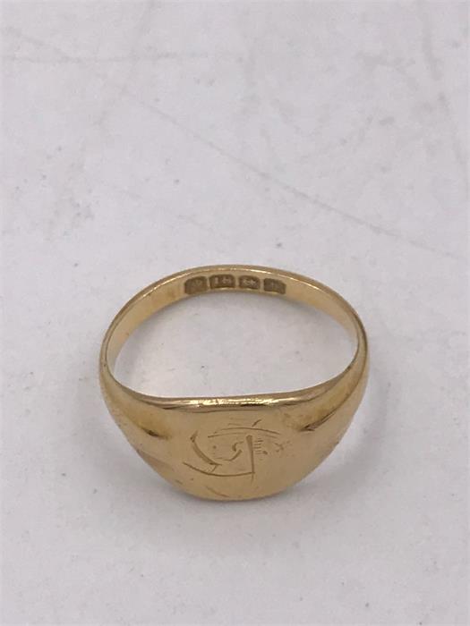 An 18ct gold signet ring (2.8g) - Image 3 of 4