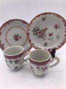 19th Century Chinese tea cups and saucers