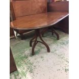 An oak dining room table.