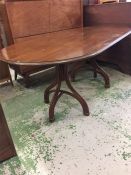 An oak dining room table.