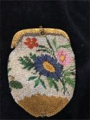 A Beaded coin purse