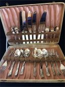 A Canteen of silver plated cutlery