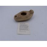 A Roman oil lamp