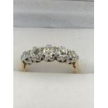An 18ct yellow gold five stone diamond ring of 1.2ct's