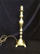 A brass lamp base