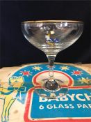 A set of boxed Vintage Babycham glasses