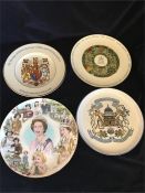 A selection of four Royal Family Commemorative plates