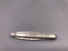 An art Deco Georg Jensen Sterling Silver Tie Bar designed by Arno Malinowski stamped Makers Mark for