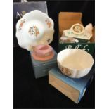 A selection of china items to include Aynsley and Belleek