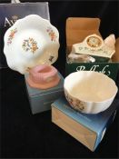 A selection of china items to include Aynsley and Belleek